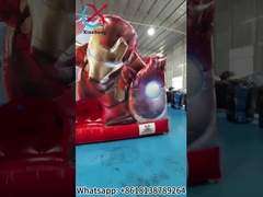 Yeni Tasarım Dijital Yazdırma Slide ile Şişme Atlama Evi Marvel Demir Adam