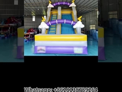 Ticari Bulut Şimşek Şişme Kaydırma Şişme Kuru Kaydırmalar Kale