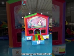 Bounce House Ticari Şişme Atlama Bouncy Castle Çocuklar İçin Şişme Çöpçü
