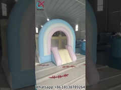 Çıkış Evi Kaydırma Kombosu Gökkuşağı İçerisi Şişirme Kaydırma Kaydırma