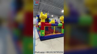 Slayt Eğlenceli Renkli Sıçrama Ev Kalesi