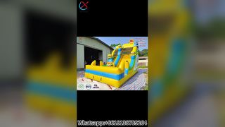 Çocuk Partisi Kiralama İşi için Minion Şişme Kaydırak