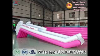 Pembe Şişme Yat Su Kaydırağı Lüks Eğlence
