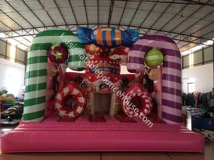 Çocukların Doğum Günü İçin Renkli Şişme Candyland Atlama Evi