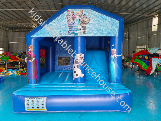 Buz prenses temalı ticari şişme kombinasyonlar Prenses Bouncy Castle 3.6x3x3m