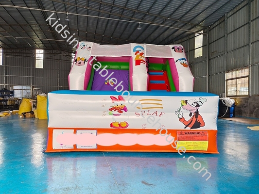 Tarpaulin 4x3m ticari şişme su kaydırmaları şişme sıçrama kalenin ipek baskı