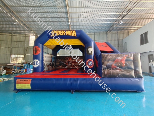 Dışarıdaki Atlama Evi Slide Hero Spiderman Karikatür Temasıyla Şişme Atıcı Kombo