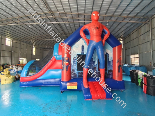 Üretim Atlama Kalesi Slide ile Şişme Atıcı SpidermMan Kalesi