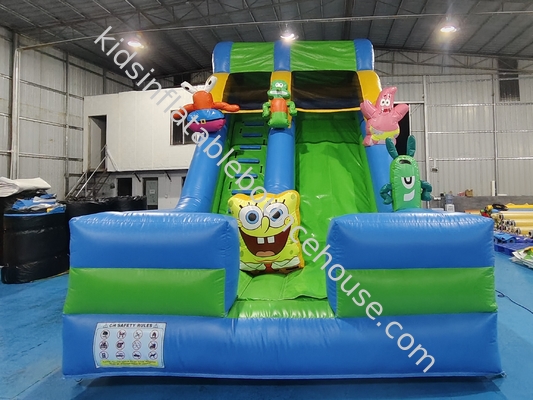 Özel PVC şişme kuru slaytlar Spongebob Kare Pantolonlar Çocuklar için şişme kale