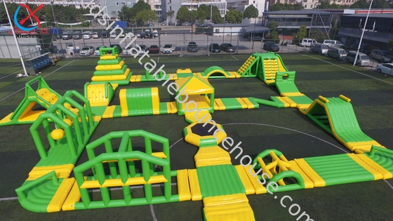 Üretici Dev Şişme Su Parkı Yangın geçirmez PVC Şişme Su Parkı Oyunları