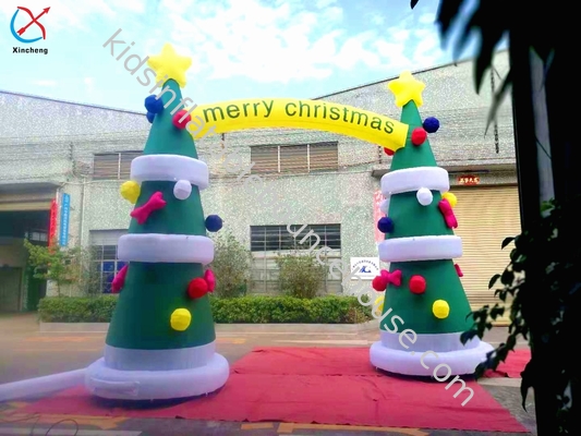 Özel 8OZ kumaş şişme reklam Noel kemeri Dijital baskı ile