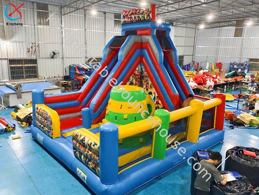 Slide Combo ile şişme LEGO Sıçrama Evi Şişme Caslte