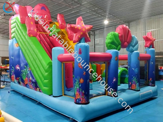 Tedarikçi Şişirme Okyanus Slide Combo Şişme Ev Çocuklar İçin Caslte