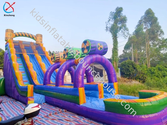 Özel Dev şişme kaydırıcı şişme çift su kaydırıcı Long Lane Kalesi
