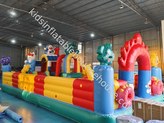 Özel Kitty Cat Doraemon Şişme Oyun Şehir Şişme Ev Çocuklar İçin Kaydırma Kale