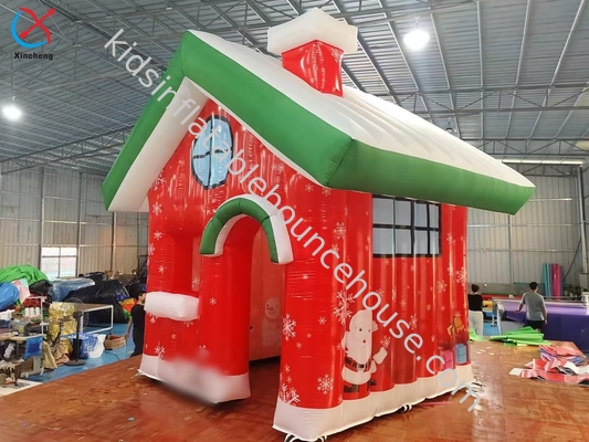 Üretici Şişirme Noel Evi LED Işıklı Açık Hava Tatil Dekorasyonu
