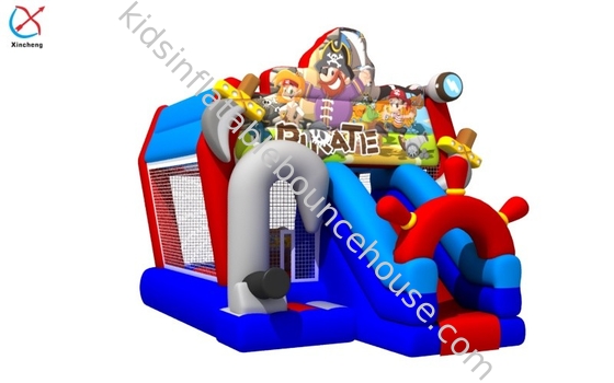 Commercial Inflatable Combos Pirate Inflatable Bouncy House With Slide For Kids Çocuklar için