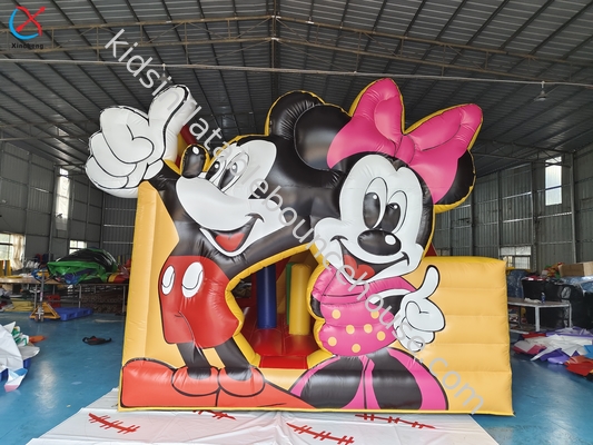 Ticari Mickey ve Minnie Slide ile şişme sıçrama evi Combo Castle
