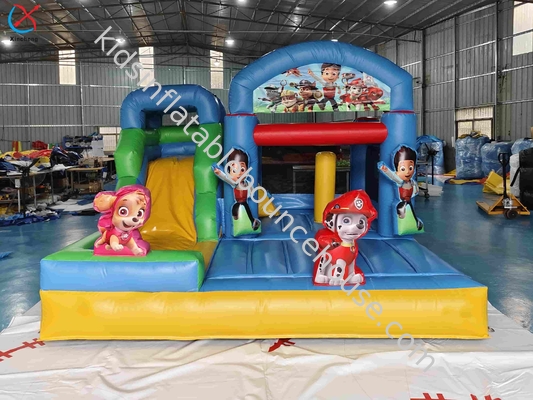 Popüler Karikatür Patrol Patrol Patrol Çocuklar İçin Şişme Slide ile Şişme Ev