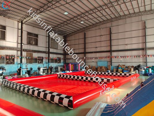 Ticari şişme yüzme havuzu Dış mekan için kırmızı şişme havuz