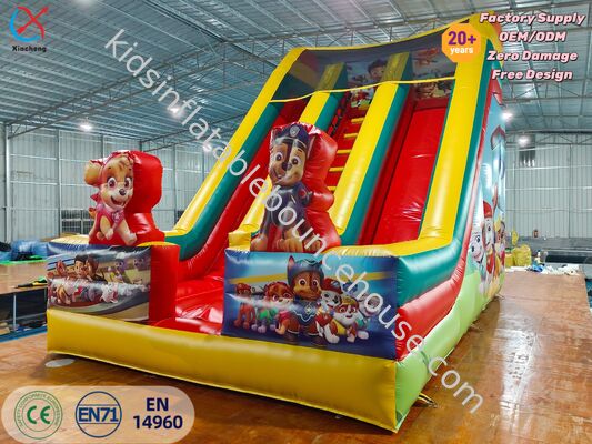Ticari PAW Patrol Şişme Kuru Çift Kaydırak Açık Etkinlikler İçin