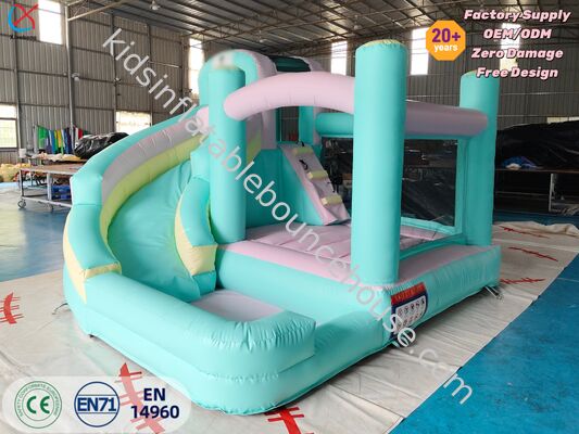 Ticari sınıf PVC Pastel Çıkışlı Kale Çocuklar için Kaydırma Partiler ve Etkinlikler